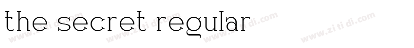 the secret regular字体转换